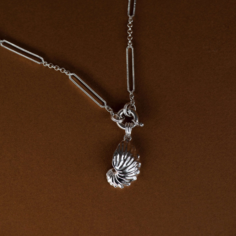 Zoe & Morgan Paper Nautilus Charm - Sterling Silver - Charm - Walker & Hall