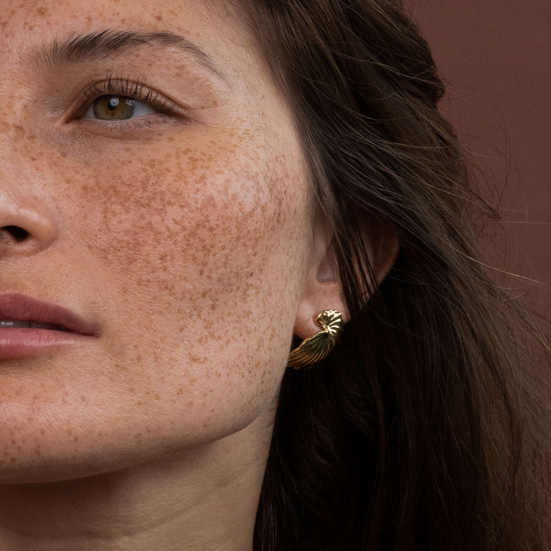 Zoe & Morgan Paper Nautilus Earrings - Gold Vermeil - Earrings - Walker & Hall