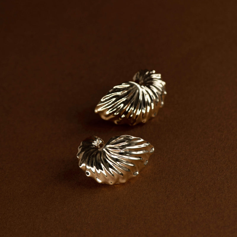 Zoe & Morgan Paper Nautilus Earrings - Gold Vermeil - Earrings - Walker & Hall