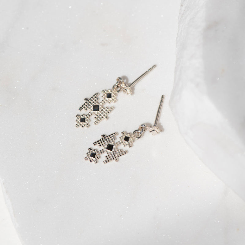 Zoe & Morgan Pisac Earrings - Sterling Silver-Earrings-Walker & Hall