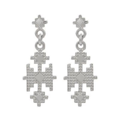 Zoe & Morgan Pisac Earrings - Sterling Silver-Earrings-Walker & Hall