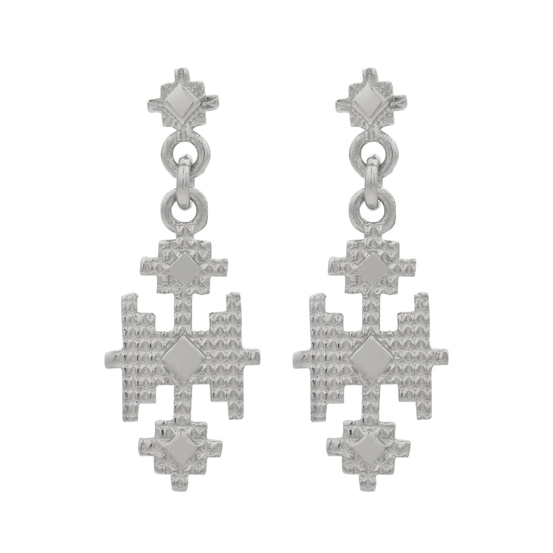 Zoe & Morgan Pisac Earrings - Sterling Silver-Earrings-Walker & Hall