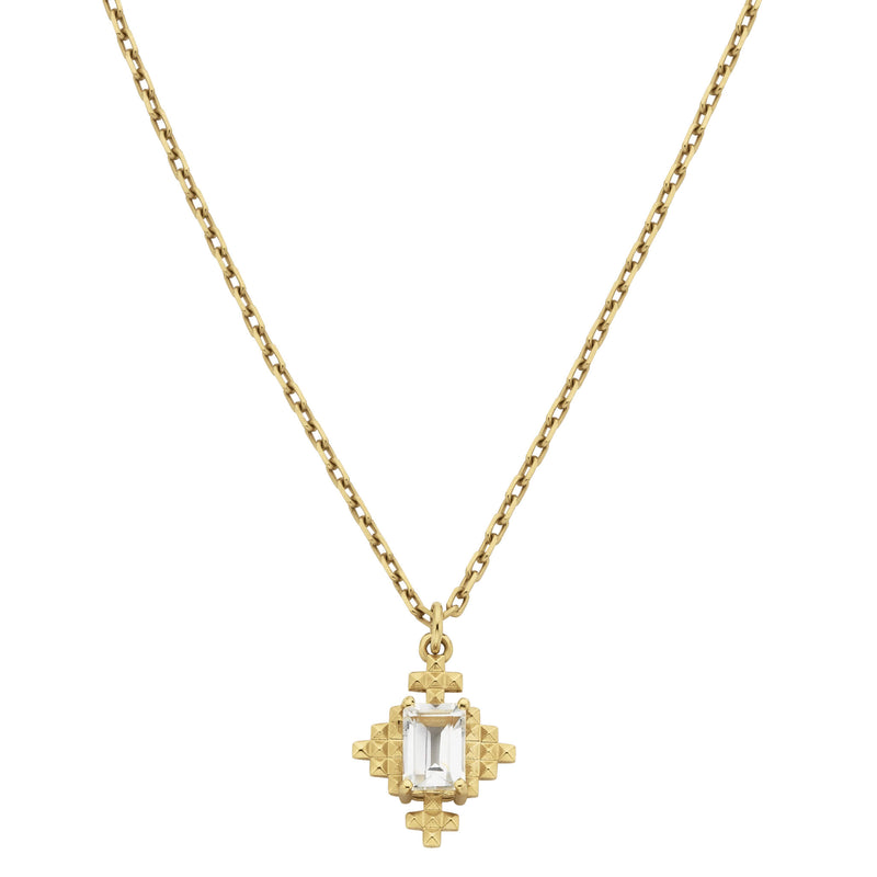 Zoe & Morgan Reya Necklace - Gold Vermeil & White Topaz-Necklace-Walker & Hall