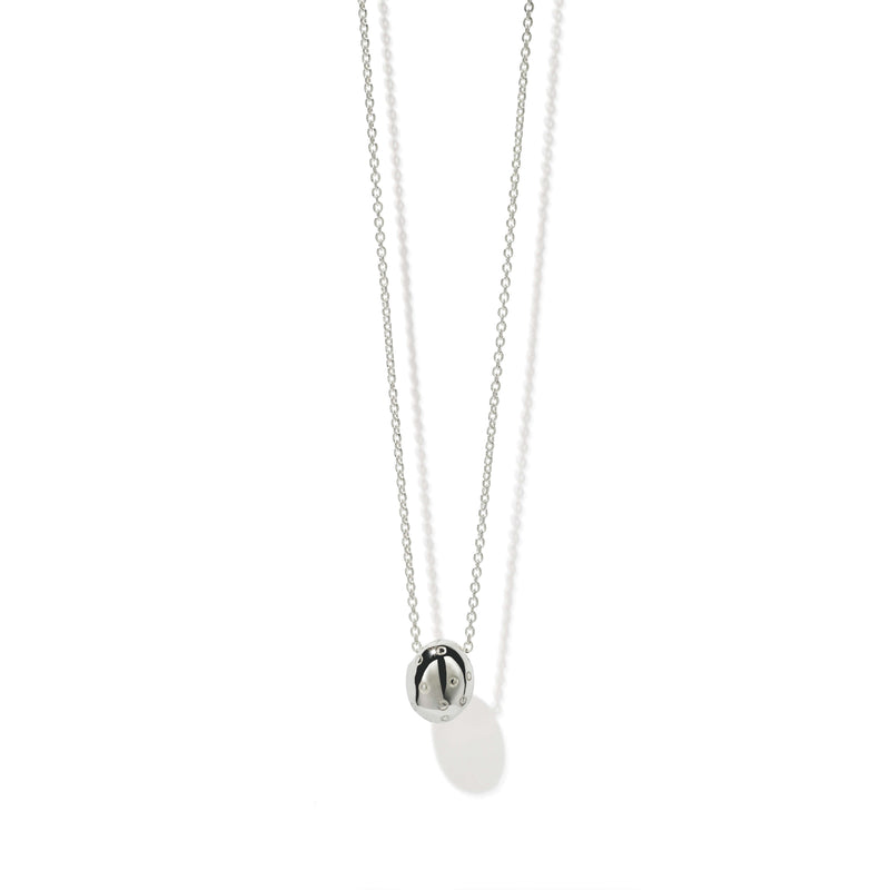 Meadowlark Small Strawberry Necklace - Sterling Silver-Necklace-Walker & Hall