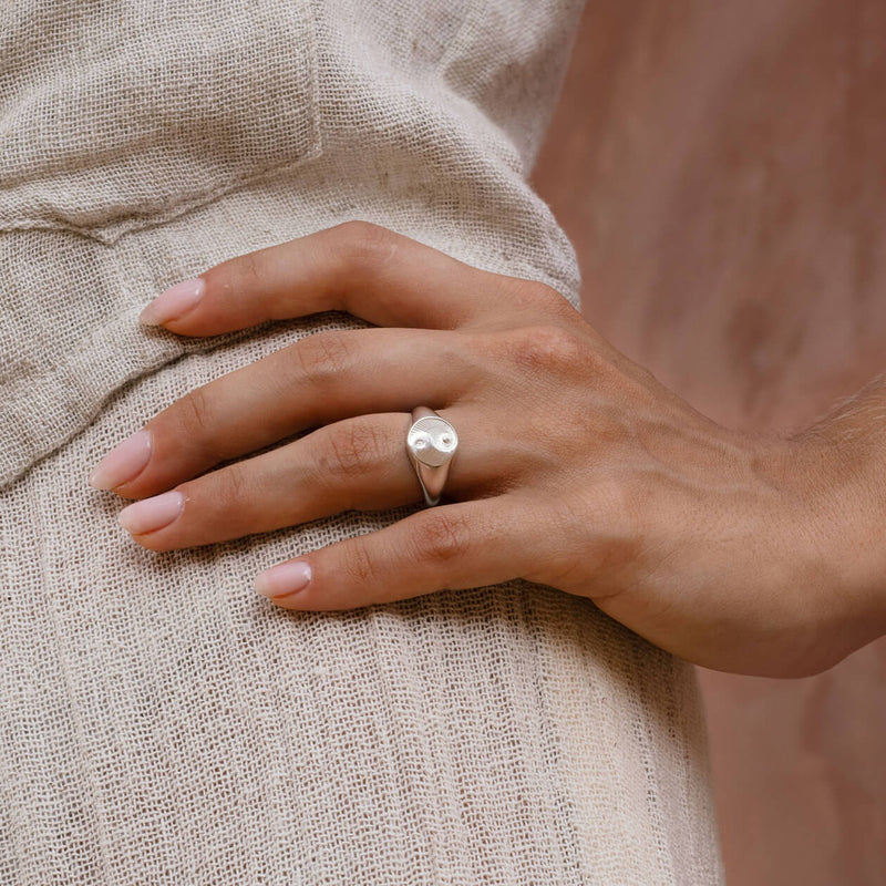 Zoe & Morgan Yin Yang Ring - Sterling Silver-Ring-Walker & Hall