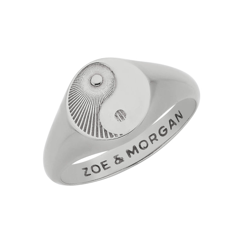 Zoe & Morgan Yin Yang Ring - Sterling Silver-Ring-Walker & Hall