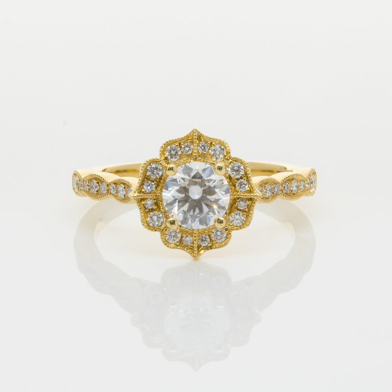 18ct Yellow Gold .59ct Diamond Paramount Ring-Ring-Walker & Hall