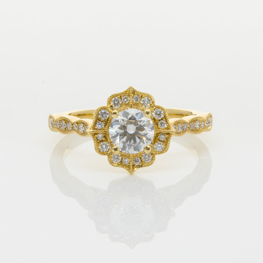 18ct Yellow Gold .59ct Diamond Paramount Ring-Ring-Walker & Hall