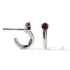 Meadowlark Bisous Hoop Earrings - Sterling Silver & Garnet-Earrings-Walker & Hall