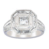 Platinum Princess Cut Diamond Ring-Ring-Walker & Hall
