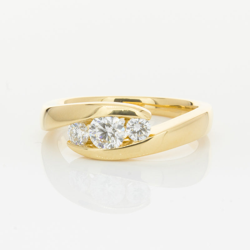 18ct Yellow Gold .49ct Diamond Equinox Ring-Ring-Walker & Hall