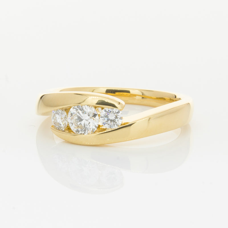 18ct Yellow Gold .49ct Diamond Equinox Ring-Ring-Walker & Hall