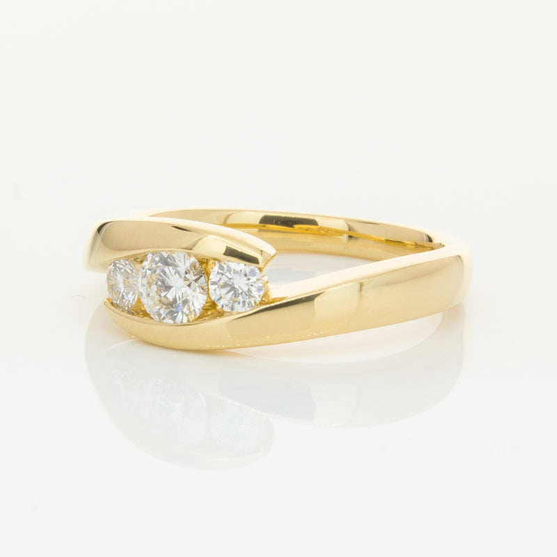 18ct Yellow Gold .49ct Diamond Equinox Ring-Ring-Walker & Hall