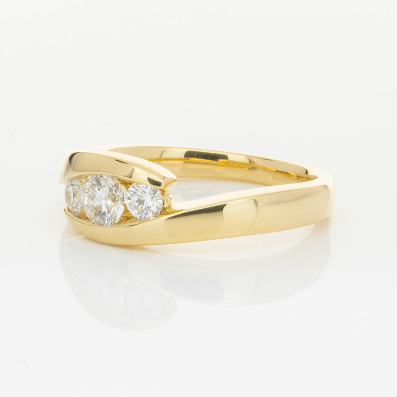 18ct Yellow Gold .49ct Diamond Equinox Ring-Ring-Walker & Hall