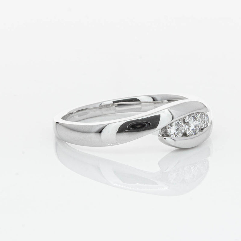 18ct White Gold Diamond Solstice Ring-Ring-Walker & Hall