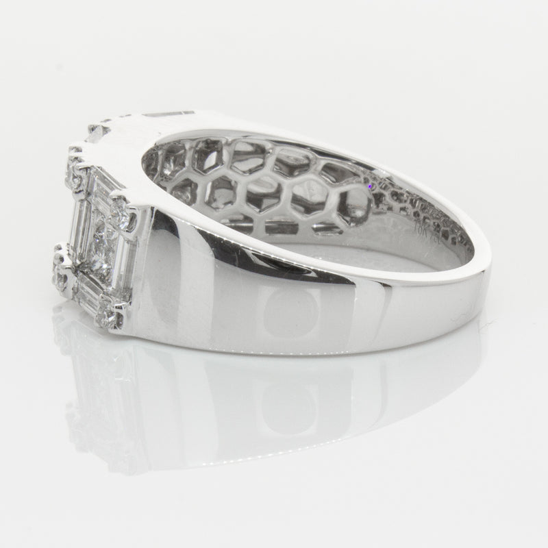 18ct White Gold Diamond Quattro Ring-Ring-Walker & Hall