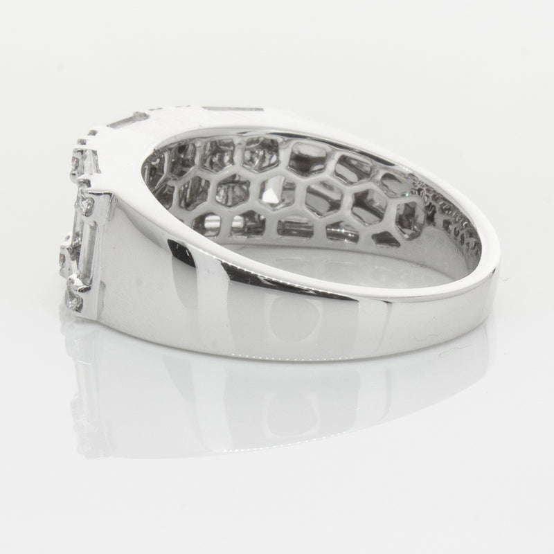 18ct White Gold Diamond Quattro Ring-Ring-Walker & Hall