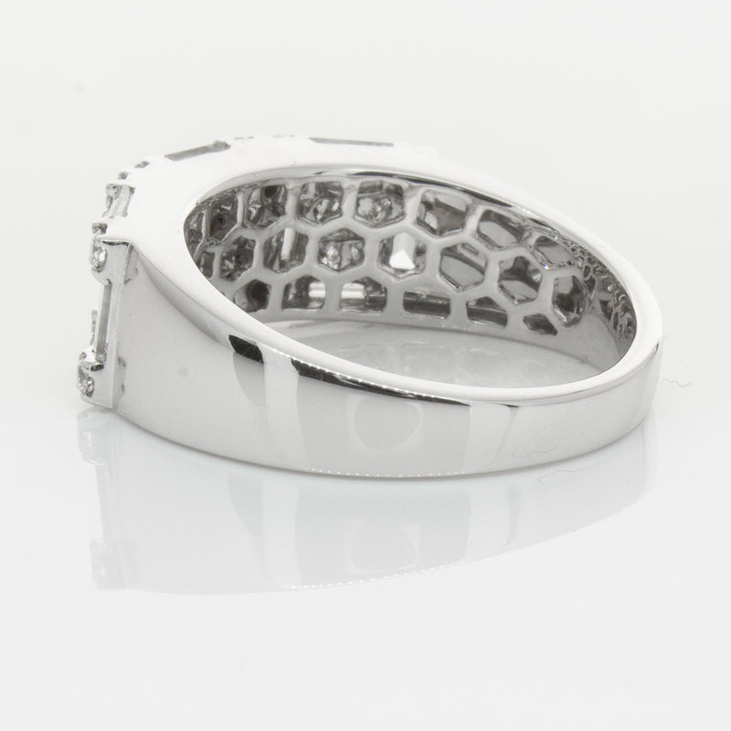 18ct White Gold Diamond Quattro Ring-Ring-Walker & Hall