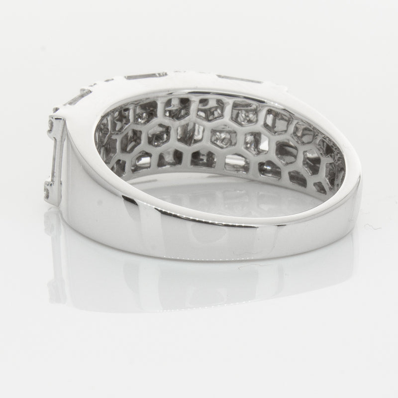 18ct White Gold Diamond Quattro Ring-Ring-Walker & Hall