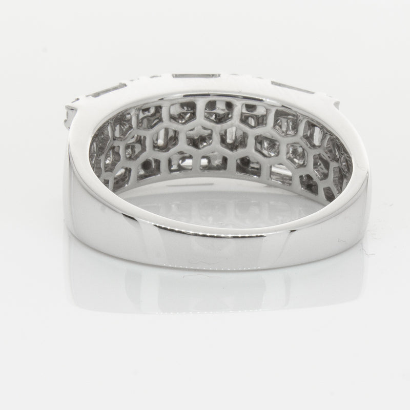 18ct White Gold Diamond Quattro Ring-Ring-Walker & Hall