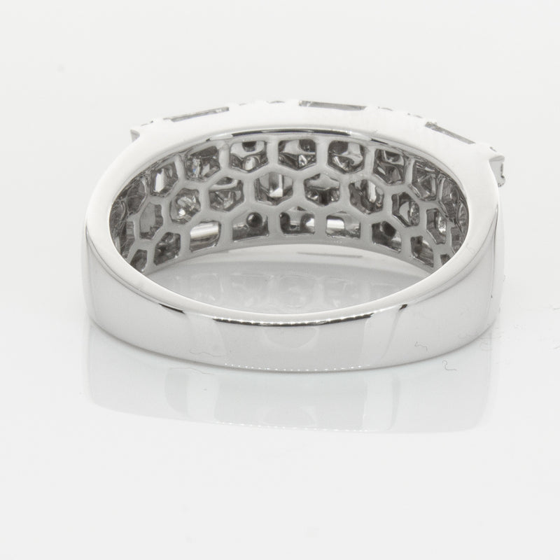 18ct White Gold Diamond Quattro Ring-Ring-Walker & Hall