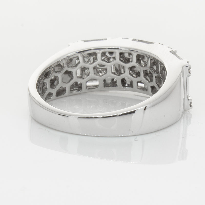 18ct White Gold Diamond Quattro Ring-Ring-Walker & Hall