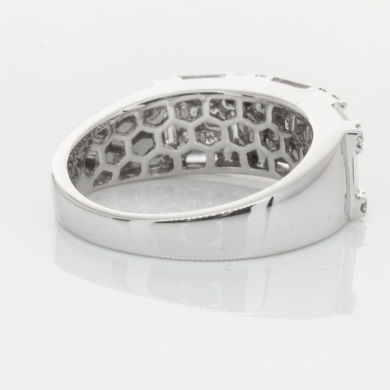 18ct White Gold Diamond Quattro Ring-Ring-Walker & Hall