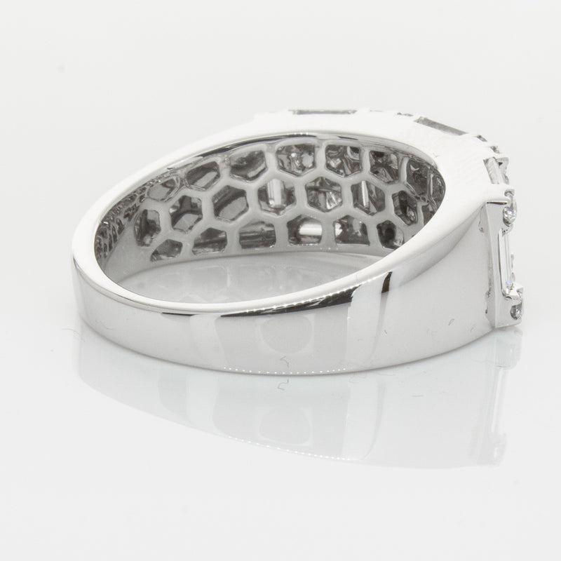 18ct White Gold Diamond Quattro Ring-Ring-Walker & Hall