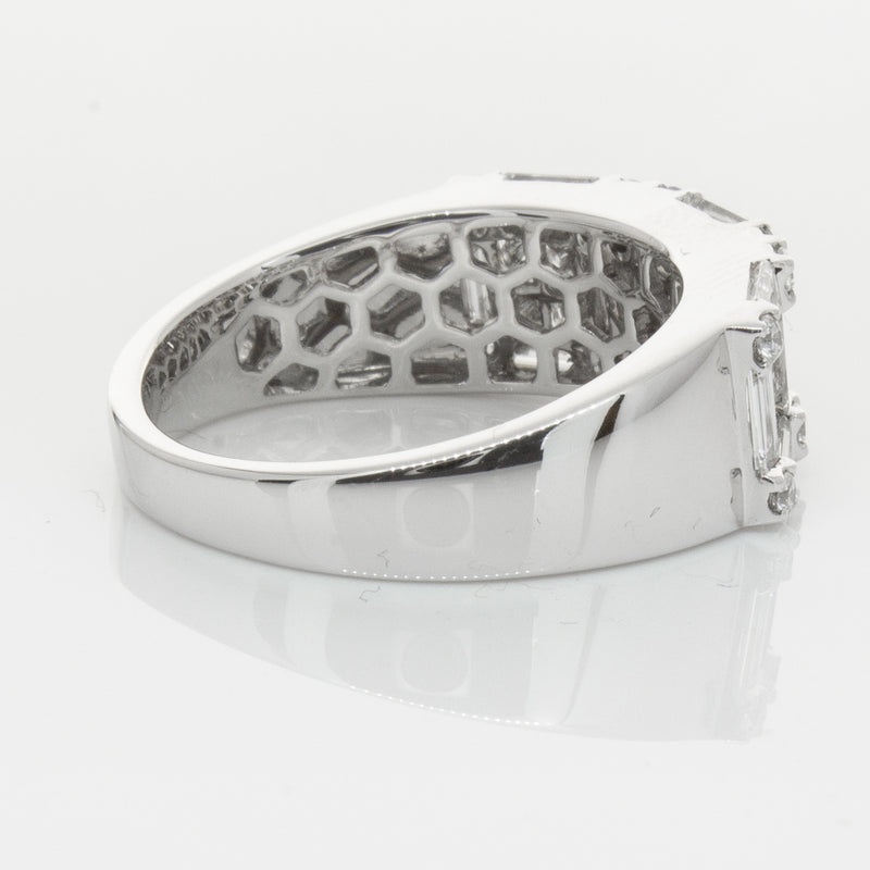 18ct White Gold Diamond Quattro Ring-Ring-Walker & Hall