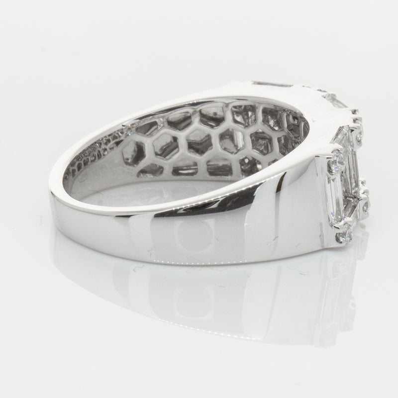 18ct White Gold Diamond Quattro Ring-Ring-Walker & Hall