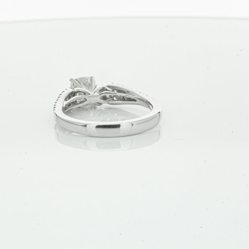 18ct White Gold Cushion Cut Diamond Ring-Ring-Walker & Hall