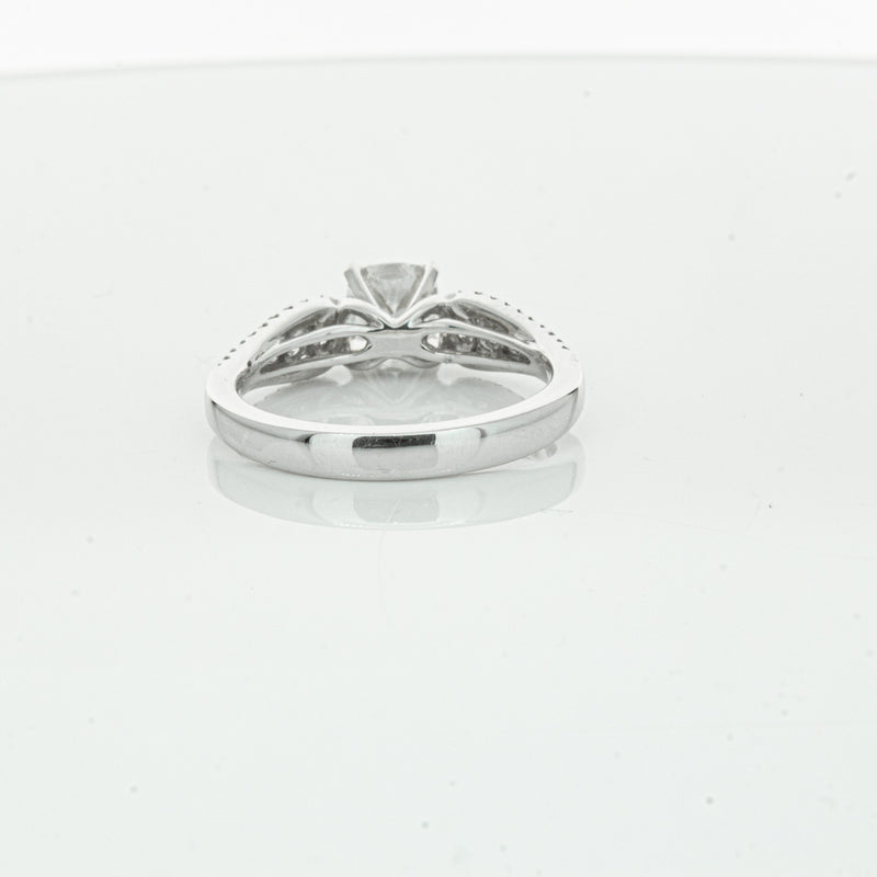 18ct White Gold Cushion Cut Diamond Ring-Ring-Walker & Hall