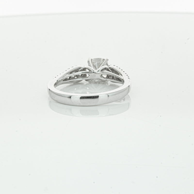 18ct White Gold Cushion Cut Diamond Ring-Ring-Walker & Hall