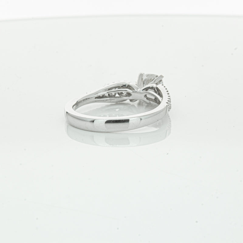18ct White Gold Cushion Cut Diamond Ring-Ring-Walker & Hall