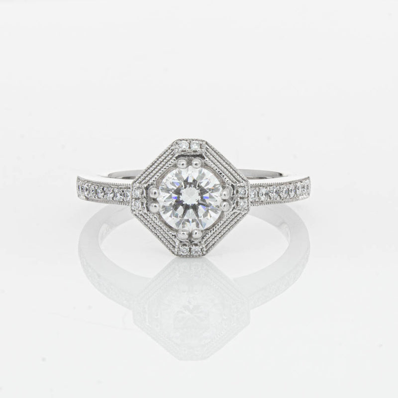 18ct White Gold Diamond Ring-Ring-Walker & Hall