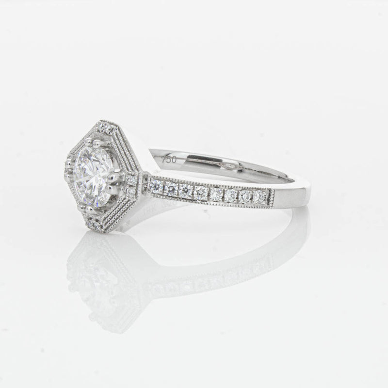 18ct White Gold Diamond Ring-Ring-Walker & Hall