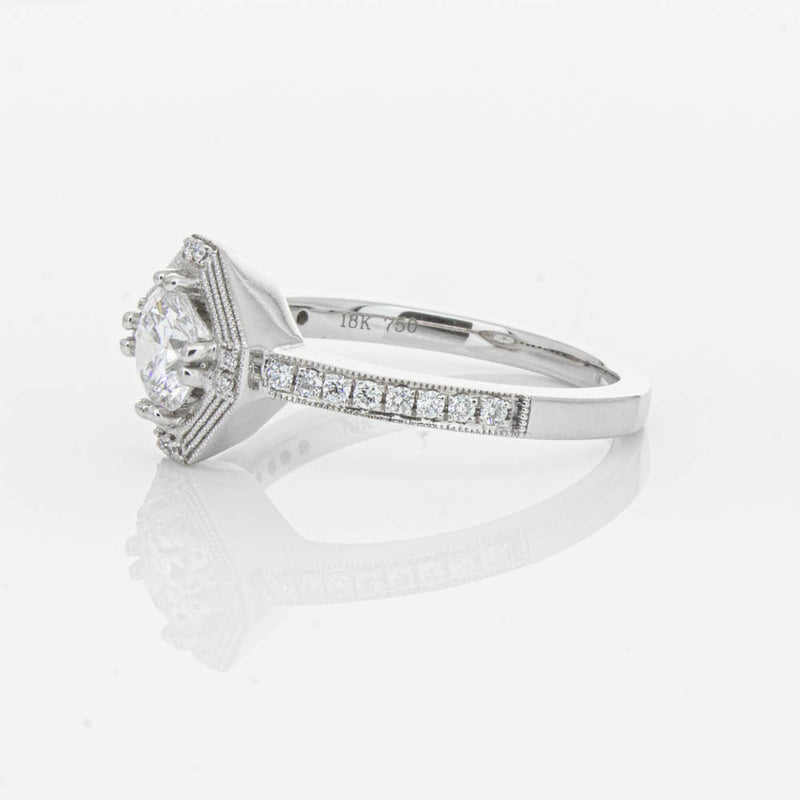 18ct White Gold Diamond Ring-Ring-Walker & Hall
