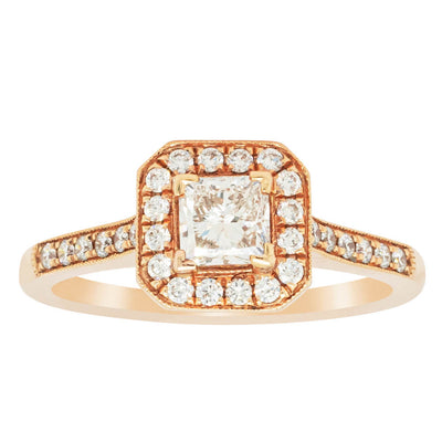 18ct Rose Gold .50ct Diamond Mandalay Ring-Ring-Walker & Hall