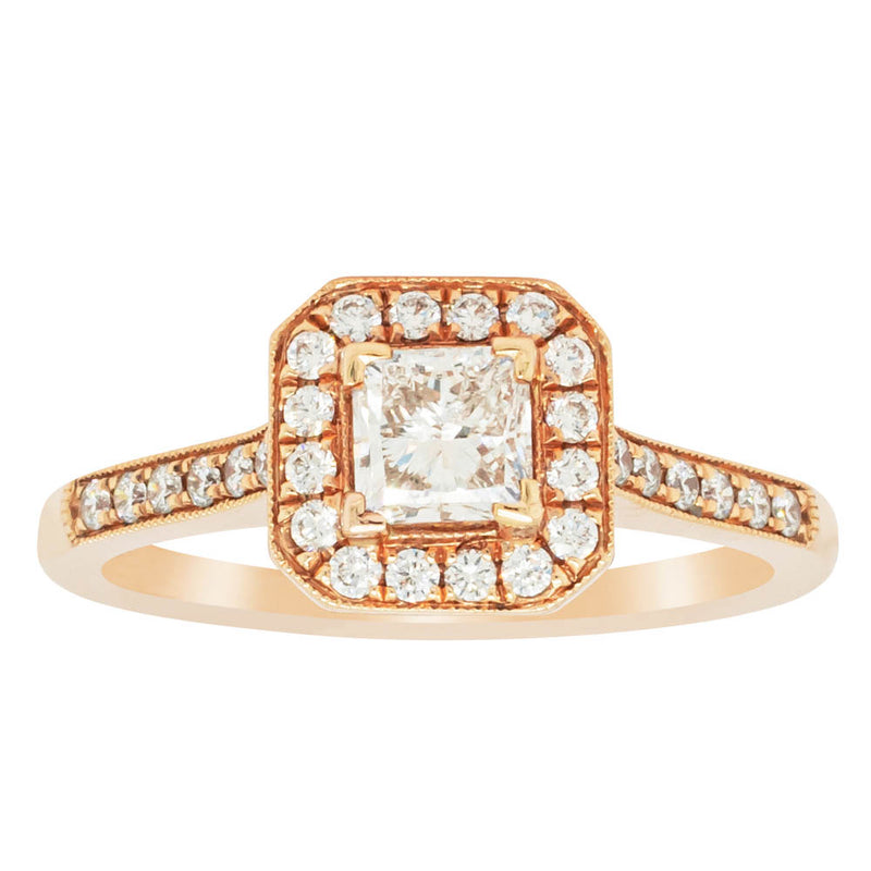 18ct Rose Gold .50ct Diamond Mandalay Ring-Ring-Walker & Hall
