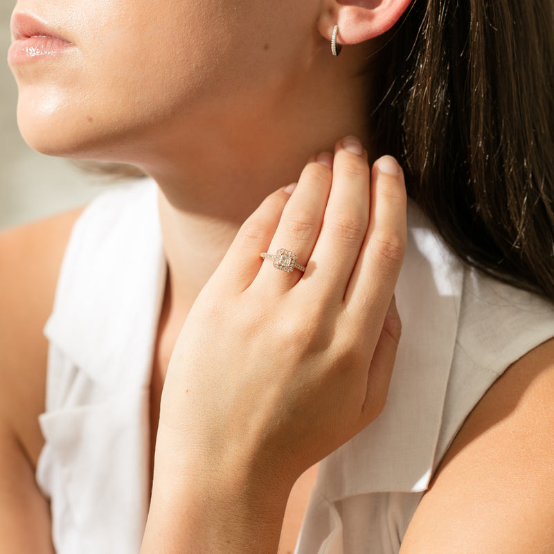 18ct Rose Gold .50ct Diamond Mandalay Ring-Ring-Walker & Hall