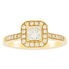 18ct Yellow Gold .50ct Princess Cut Diamond Mandalay Ring-Ring-Walker & Hall