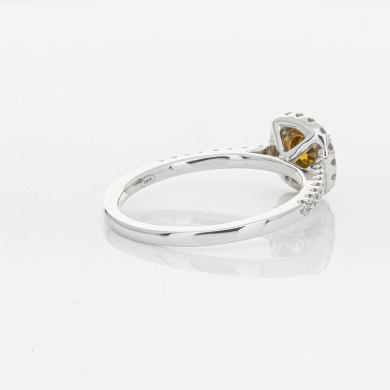 18ct White & Rose Gold Yellow Diamond Ring-Ring-Walker & Hall
