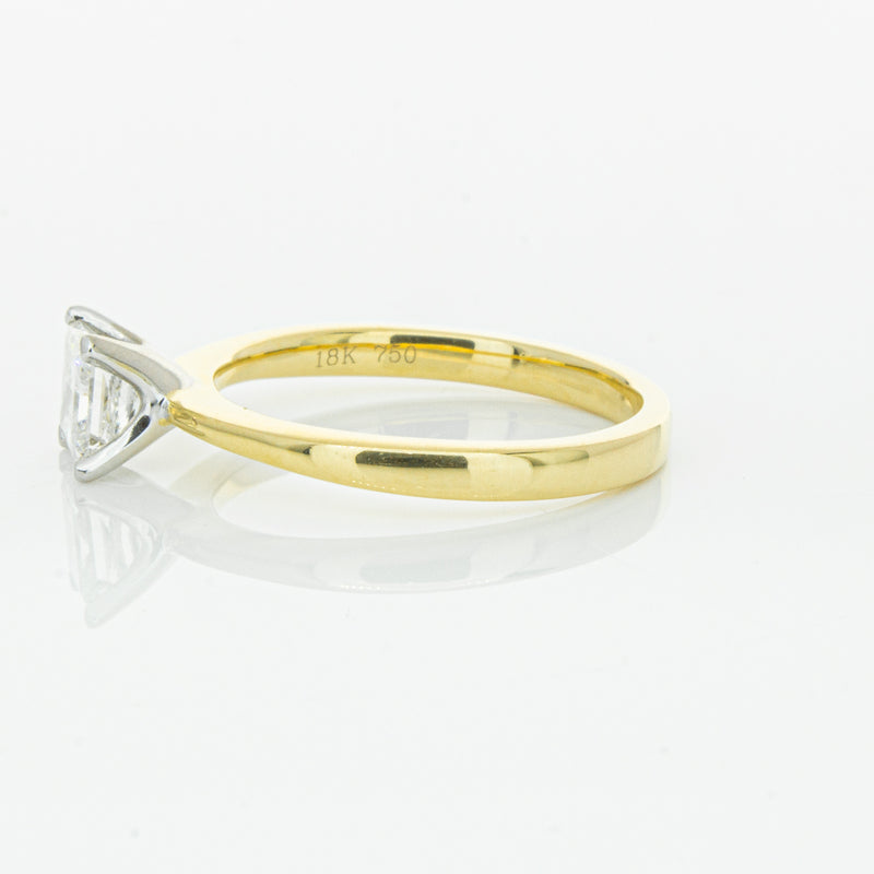 18ct Yellow Gold .70ct Princess Cut Diamond Royale Ring-Ring-Walker & Hall