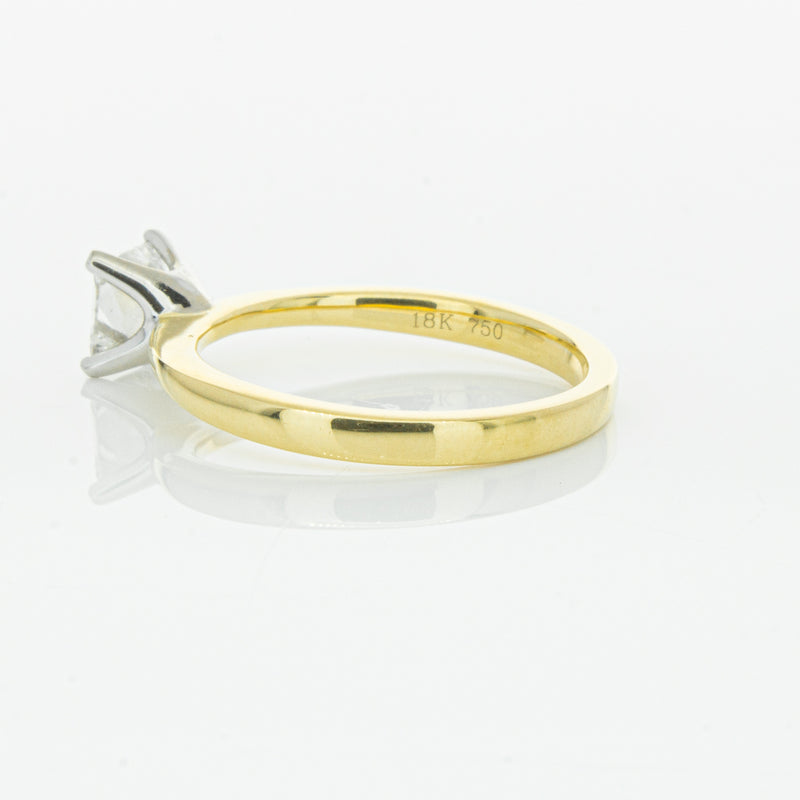 18ct Yellow Gold .70ct Princess Cut Diamond Royale Ring-Ring-Walker & Hall