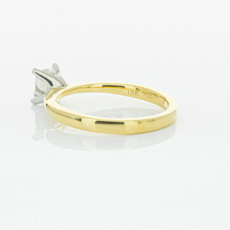 18ct Yellow Gold .70ct Princess Cut Diamond Royale Ring-Ring-Walker & Hall