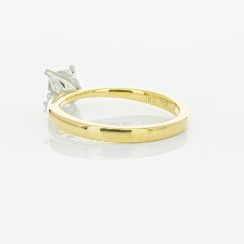 18ct Yellow Gold .70ct Princess Cut Diamond Royale Ring-Ring-Walker & Hall