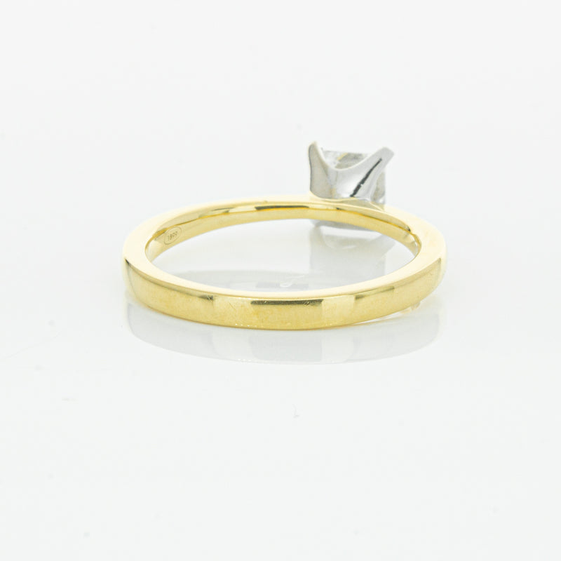 18ct Yellow Gold .70ct Princess Cut Diamond Royale Ring-Ring-Walker & Hall
