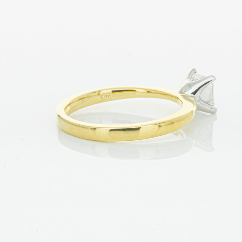 18ct Yellow Gold .70ct Princess Cut Diamond Royale Ring-Ring-Walker & Hall