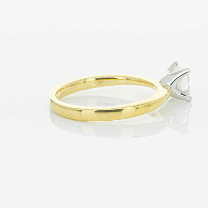 18ct Yellow Gold .70ct Princess Cut Diamond Royale Ring-Ring-Walker & Hall