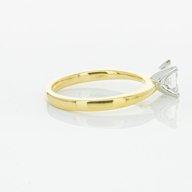 18ct Yellow Gold .70ct Princess Cut Diamond Royale Ring-Ring-Walker & Hall
